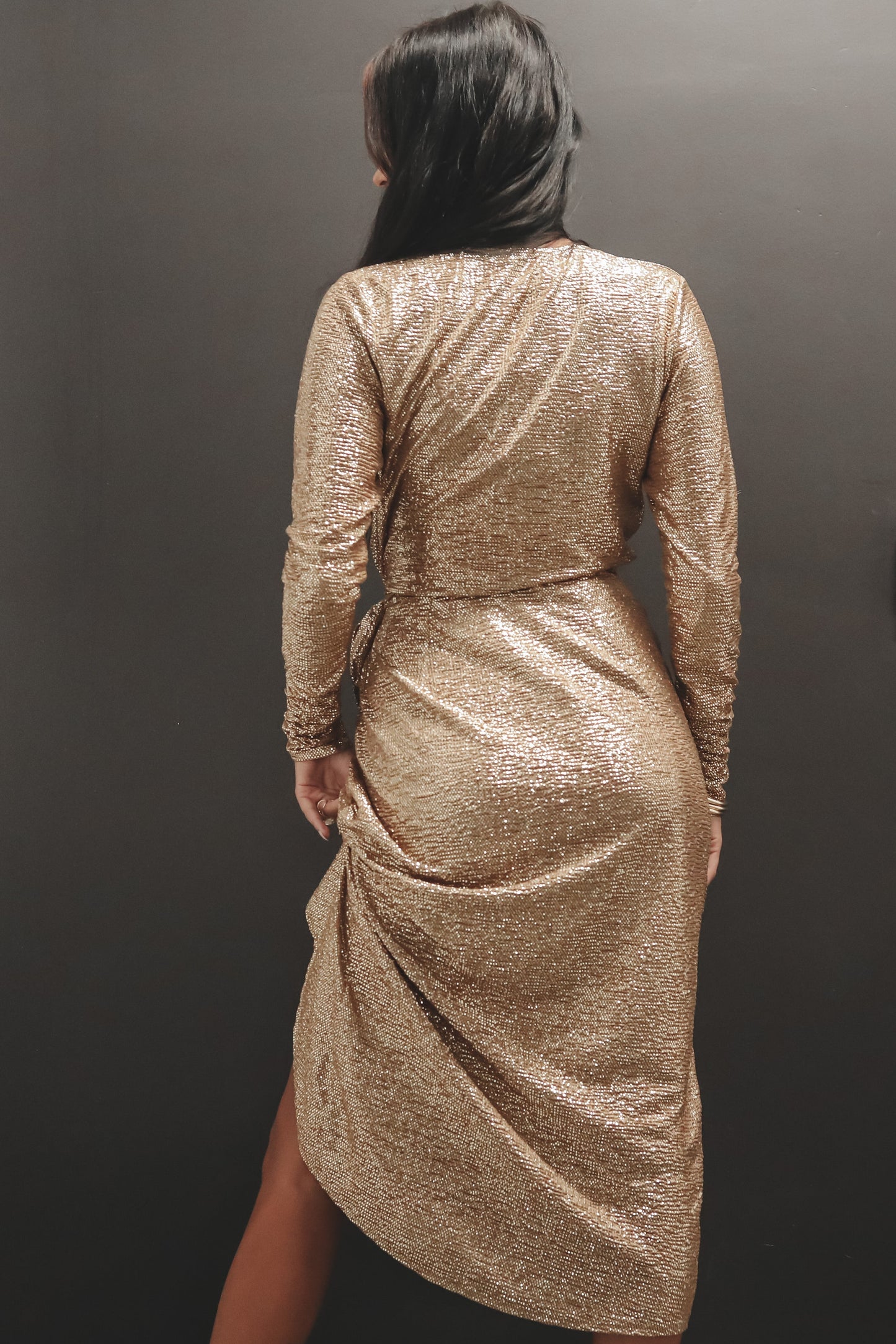 Robe Midi Cache-Cœur Manches Longues – SHOW ME YOUR MUMU