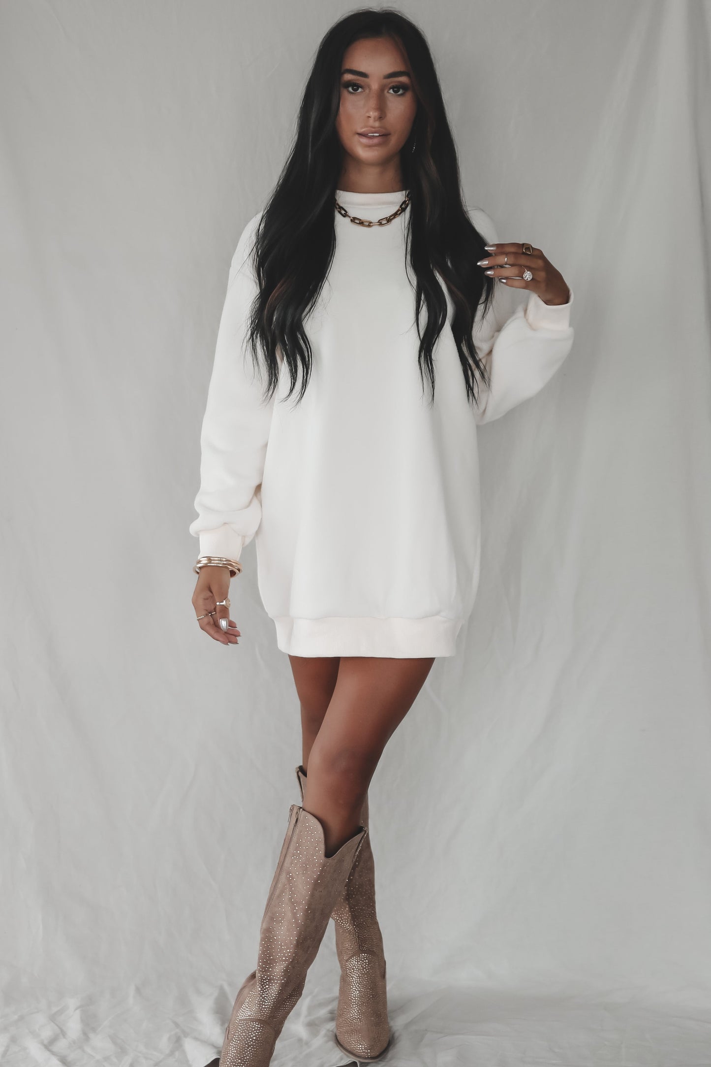 Robe Pull Courte Manches Longues – SADIE & SAGE