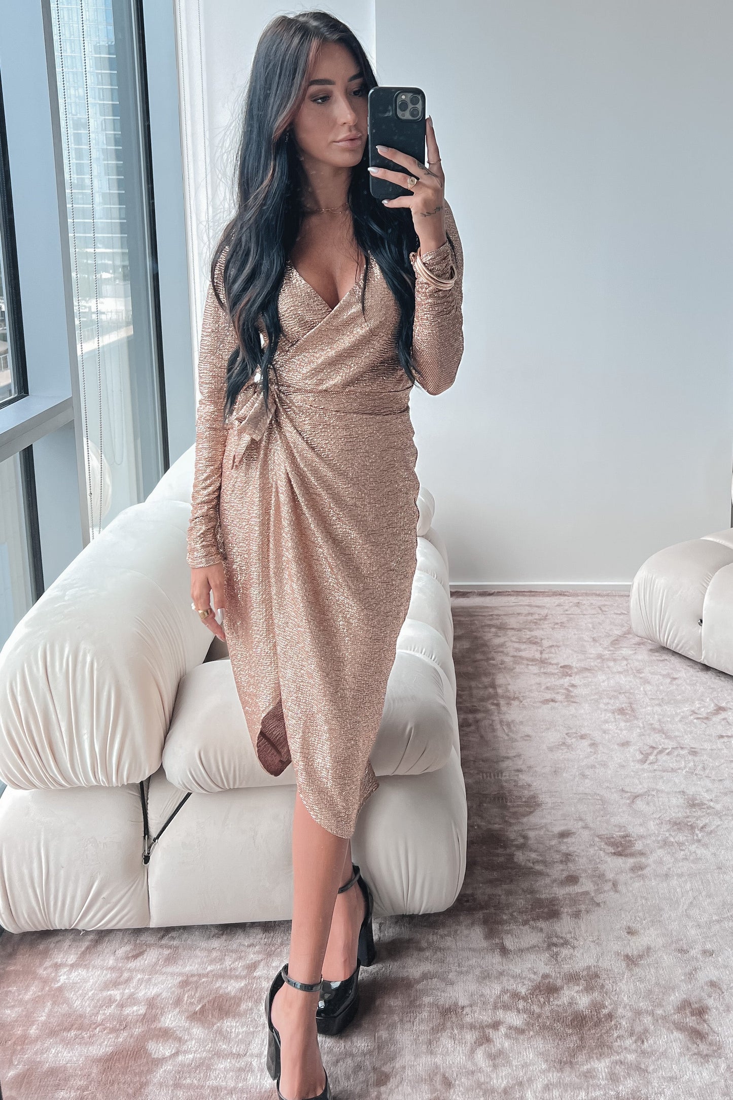 Robe Midi Cache-Cœur Manches Longues – SHOW ME YOUR MUMU